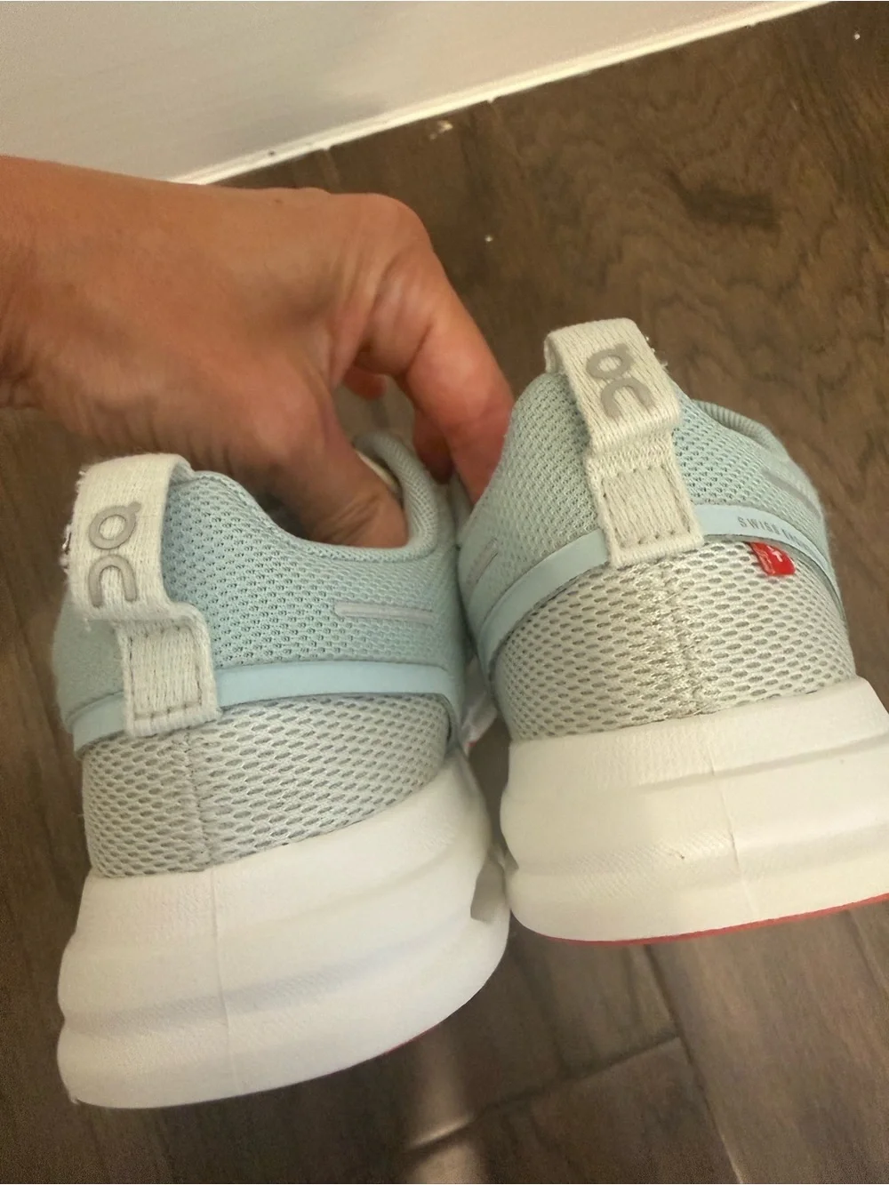 On Running Kids Light Blue and Beige Velcro Sneakers